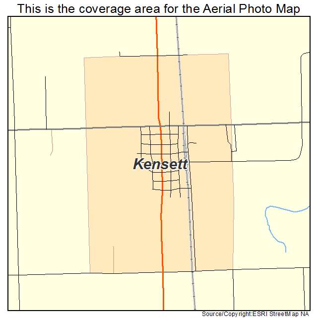 Kensett, IA location map 
