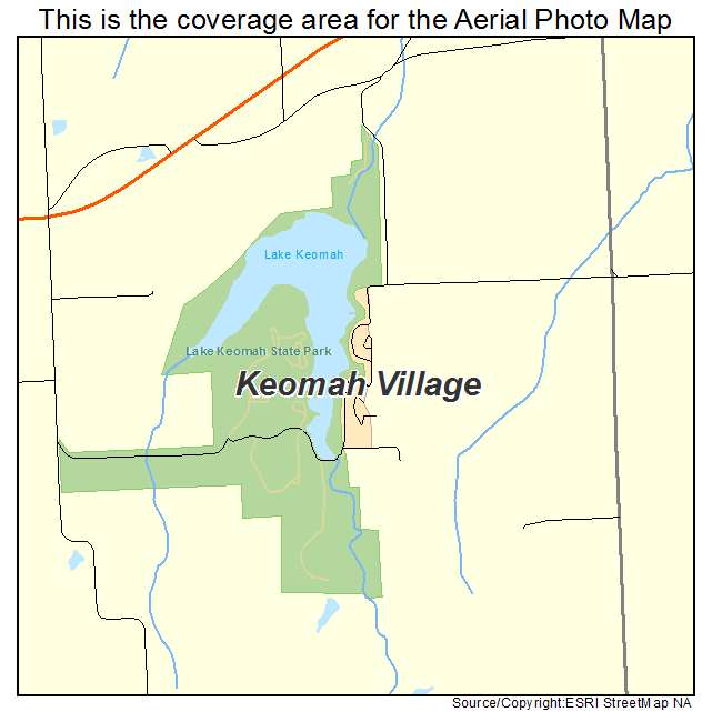 Keomah Village, IA location map 