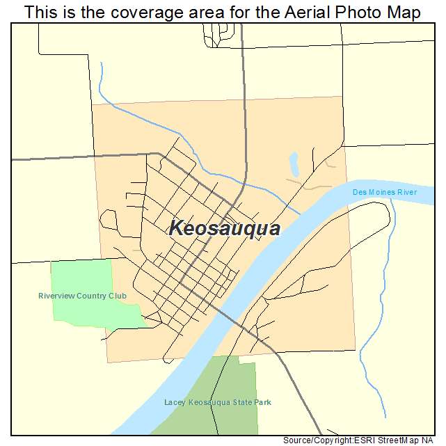 Keosauqua, IA location map 