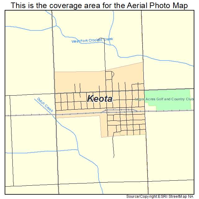 Keota, IA location map 