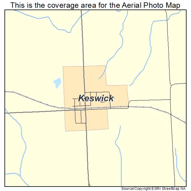 Keswick, IA location map 