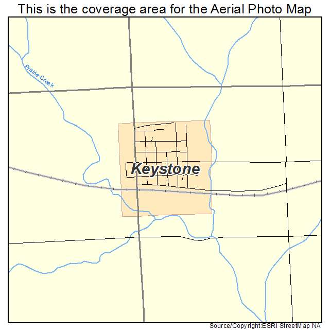 Keystone, IA location map 