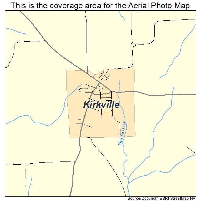 Kirkville, IA location map 