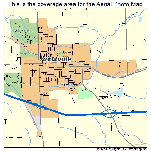 Knoxville, IA location map 