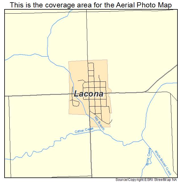 Lacona, IA location map 