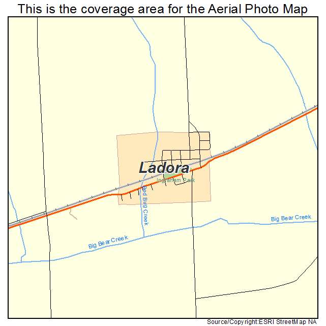 Ladora, IA location map 