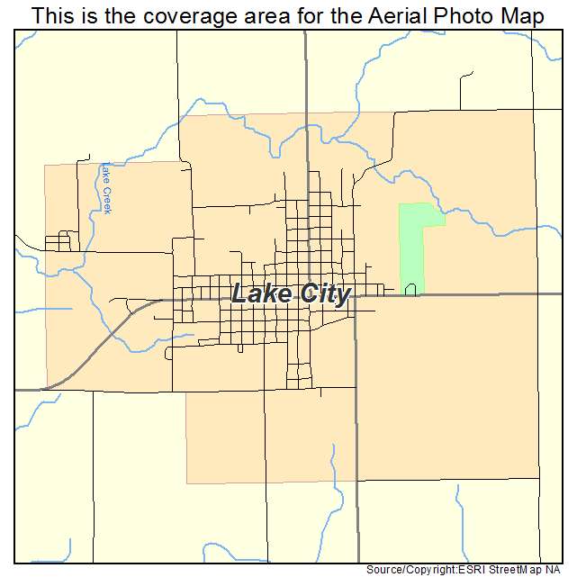 Lake City, IA location map 