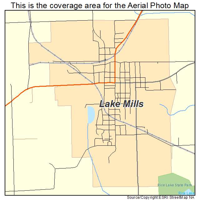 Lake Mills, IA location map 