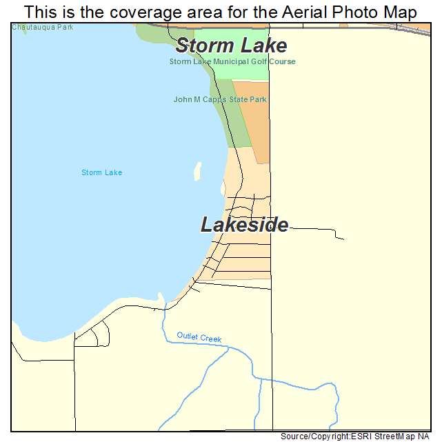 Lakeside, IA location map 