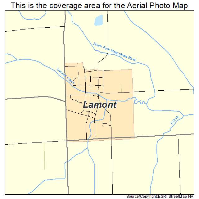 Lamont, IA location map 