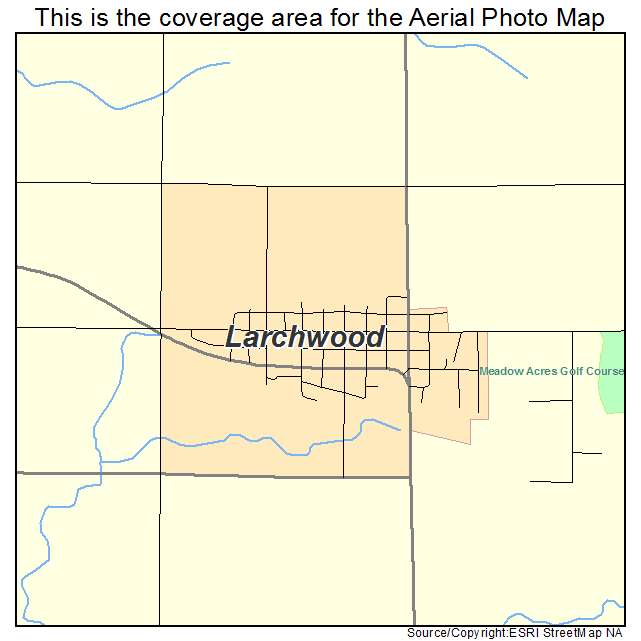 Larchwood, IA location map 