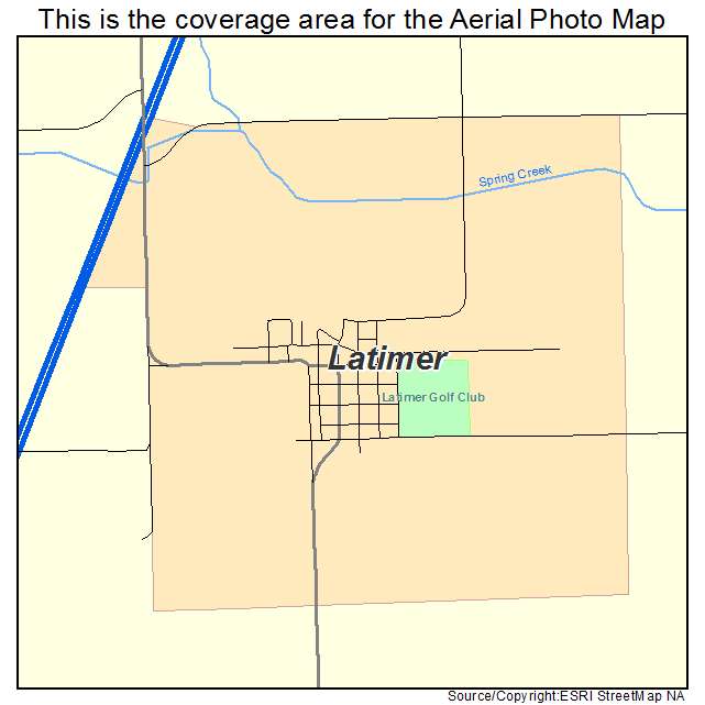 Latimer, IA location map 