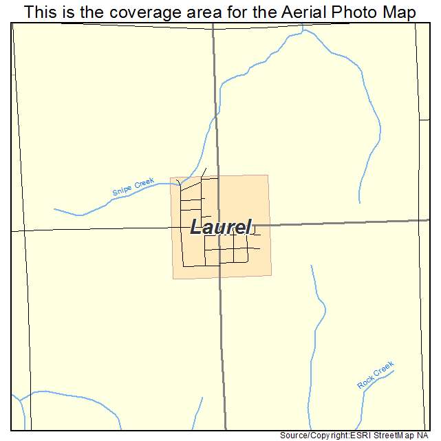 Laurel, IA location map 