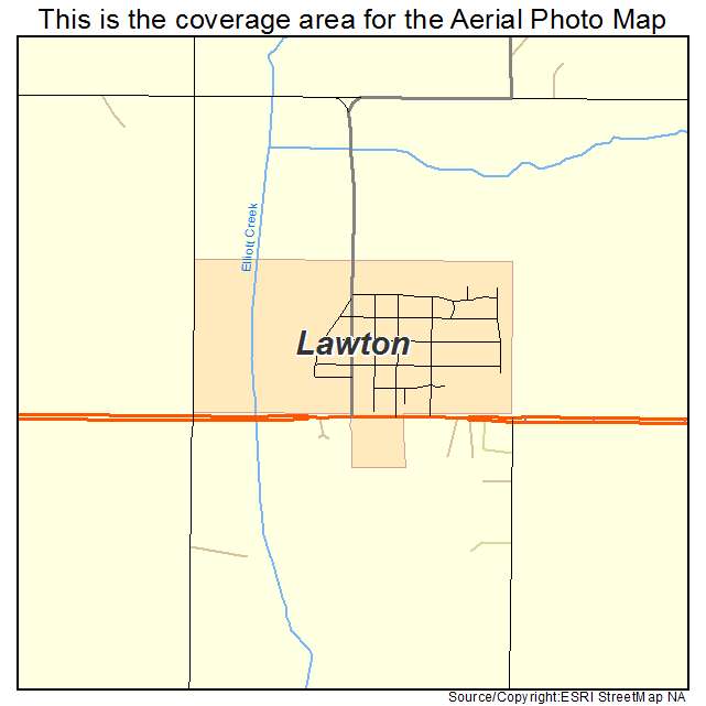 Lawton, IA location map 