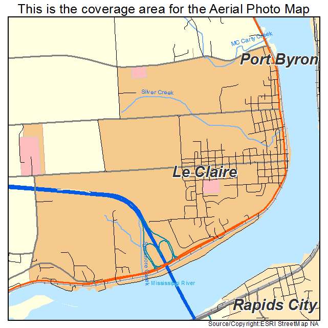 Le Claire, IA location map 