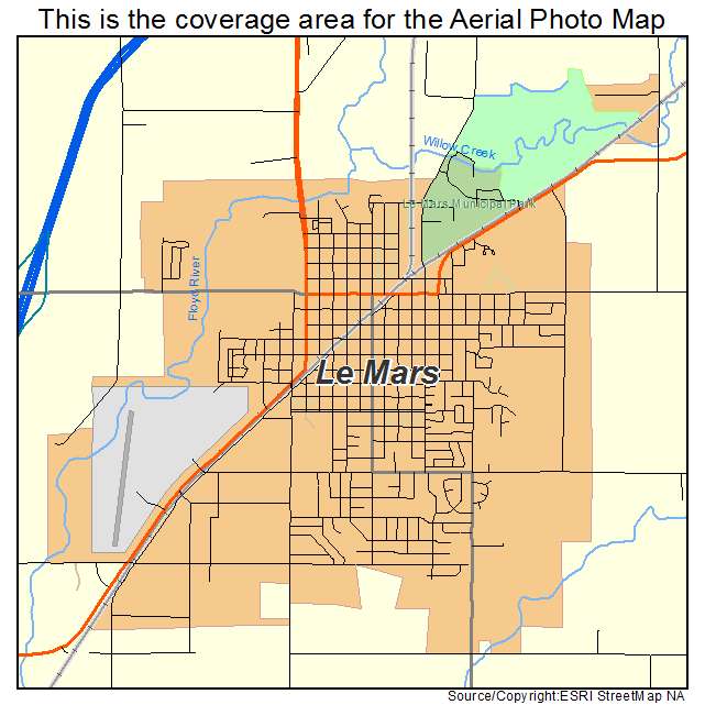 Le Mars, IA location map 