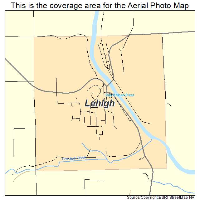 Lehigh, IA location map 
