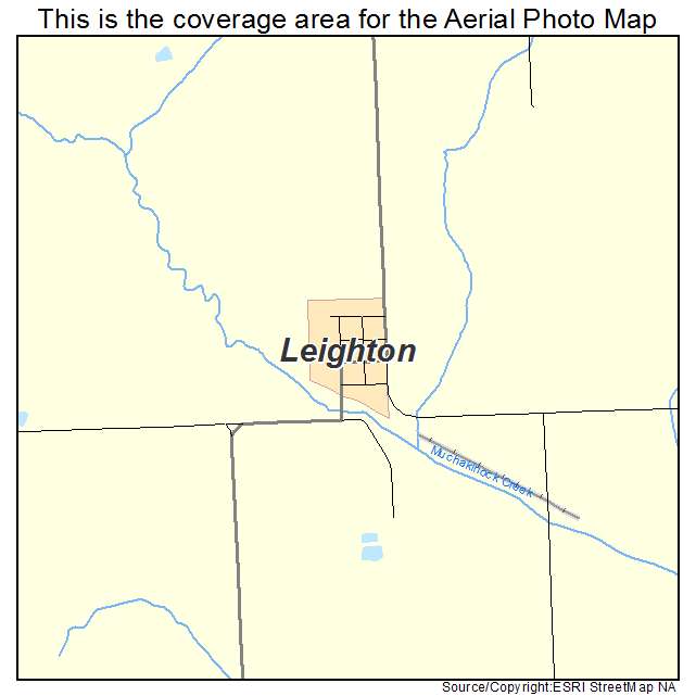 Leighton, IA location map 