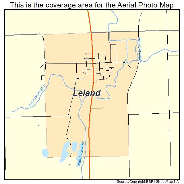 Leland, IA location map 
