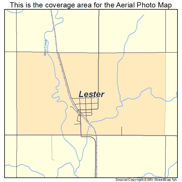 Lester, IA location map 