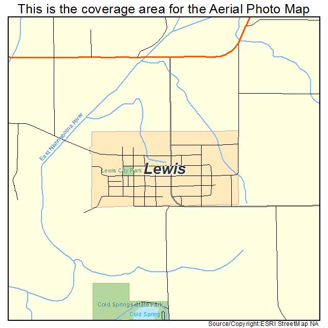 Lewis, IA location map 