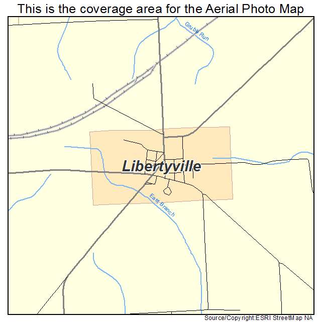 Libertyville, IA location map 