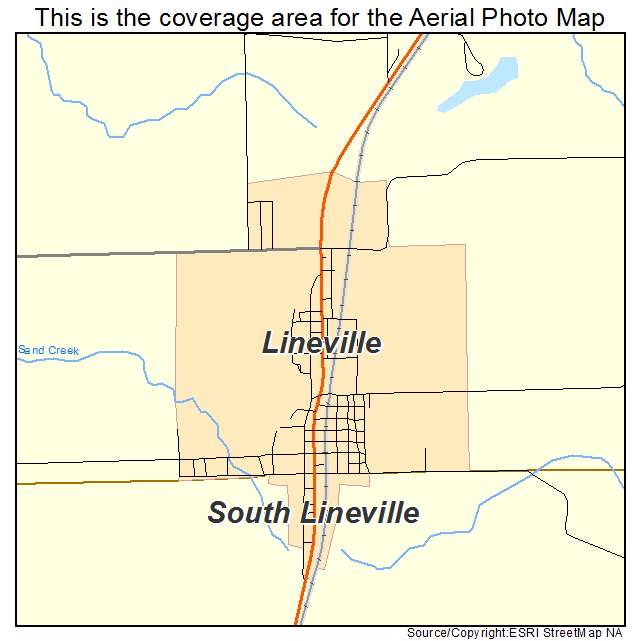 Lineville, IA location map 