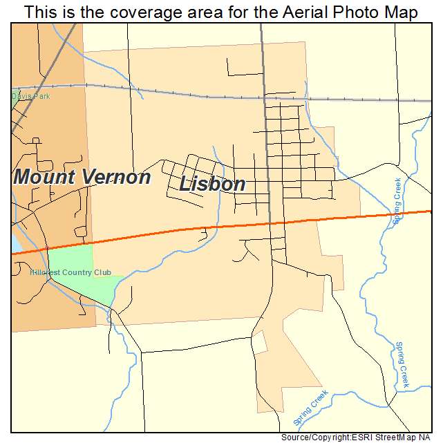 Lisbon, IA location map 