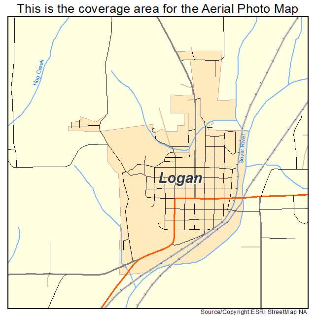 Logan, IA location map 