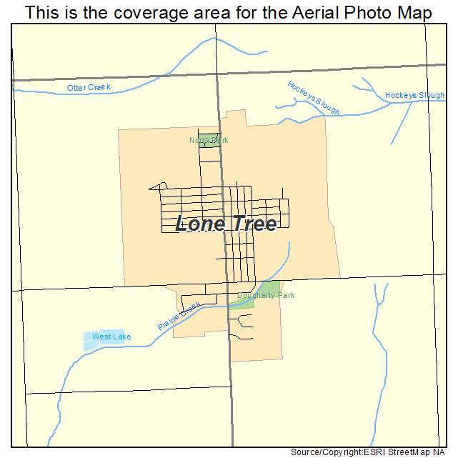 Lone Tree, IA location map 