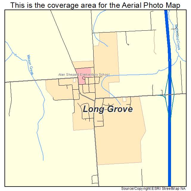 Long Grove, IA location map 