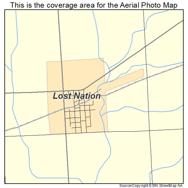 Lost Nation, IA location map 