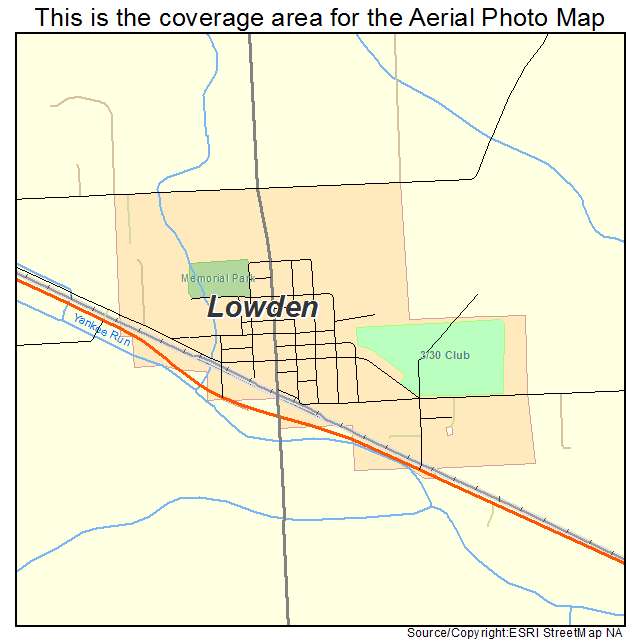 Lowden, IA location map 