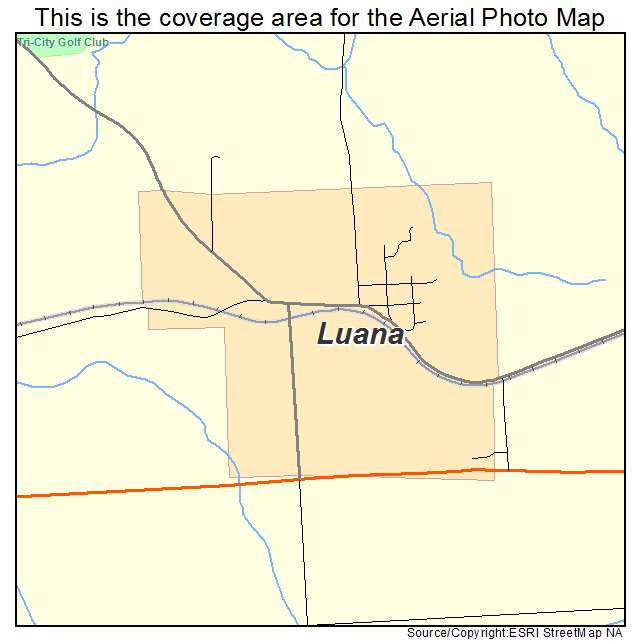 Luana, IA location map 