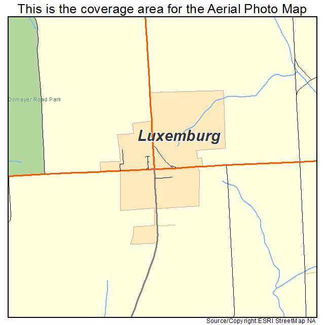 Luxemburg, IA location map 