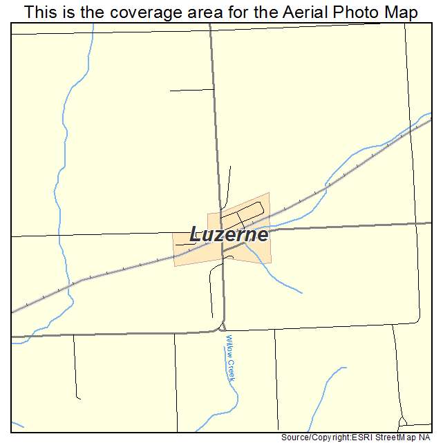 Luzerne, IA location map 