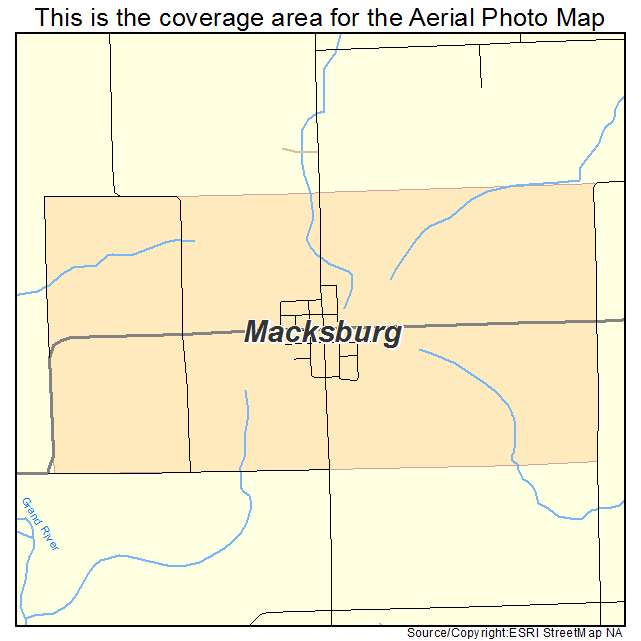 Macksburg, IA location map 