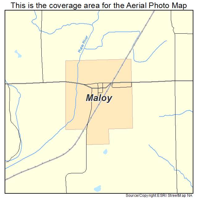Maloy, IA location map 