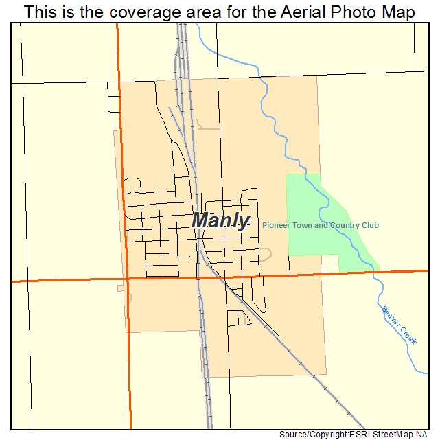 Manly, IA location map 