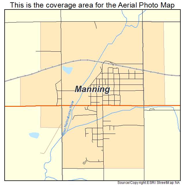 Manning, IA location map 