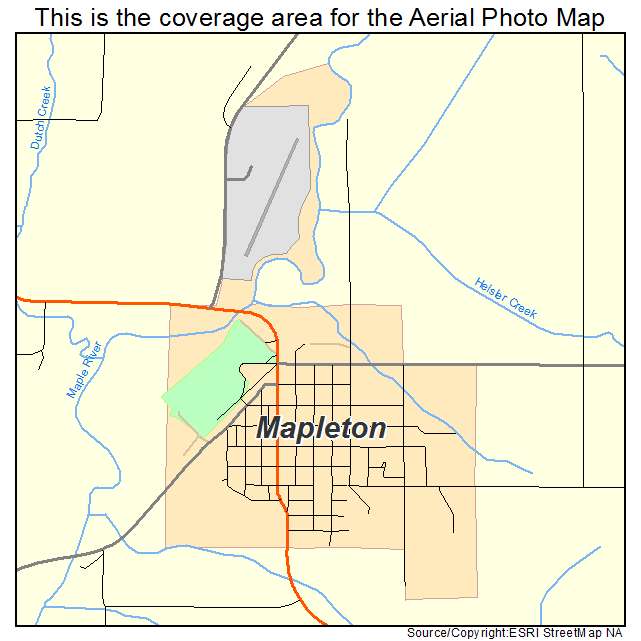 Mapleton, IA location map 