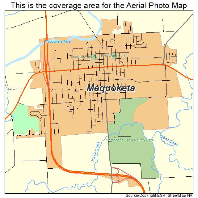 Maquoketa, IA location map 