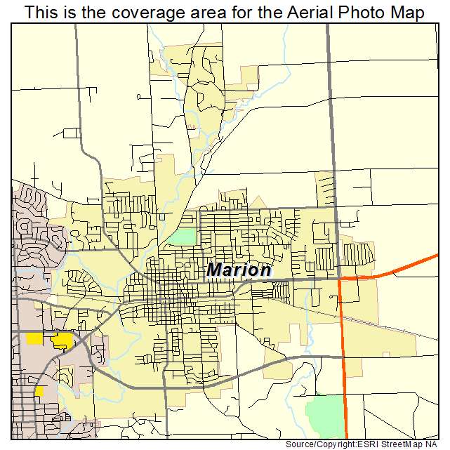 Marion, IA location map 