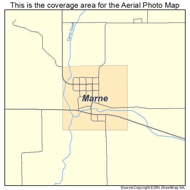 Marne, IA location map 