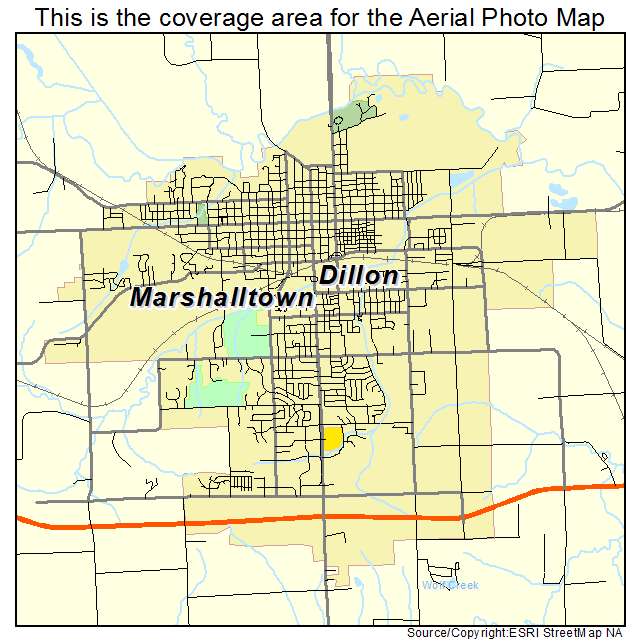 Aerial Photography Map of Marshalltown,  picture