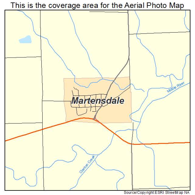 Martensdale, IA location map 