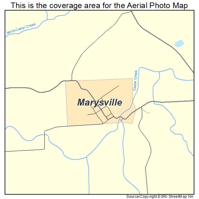 Marysville, IA location map 