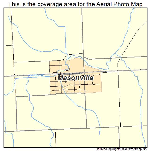 Masonville, IA location map 