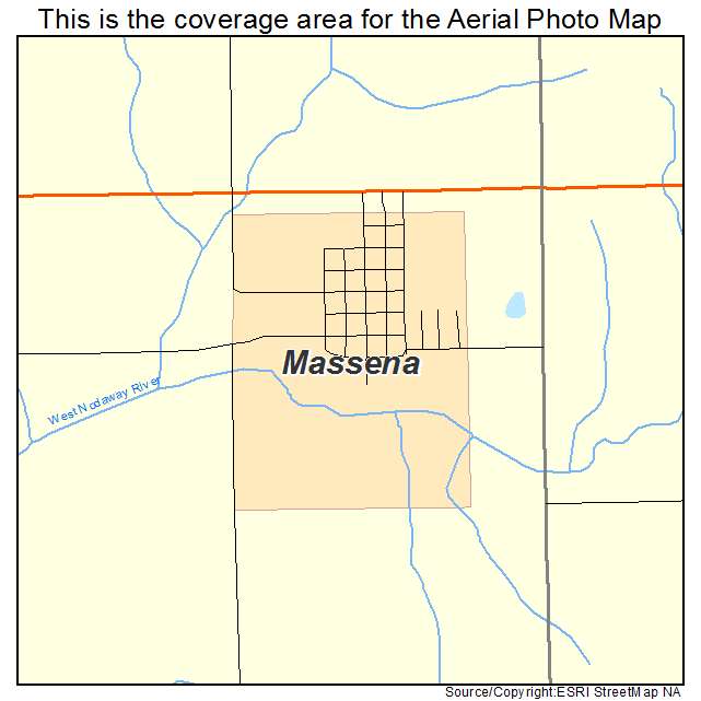 Massena, IA location map 