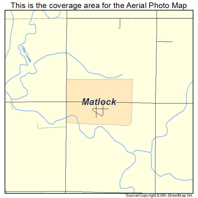 Matlock, IA location map 